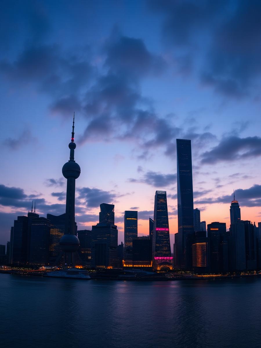 The Bund at dusk